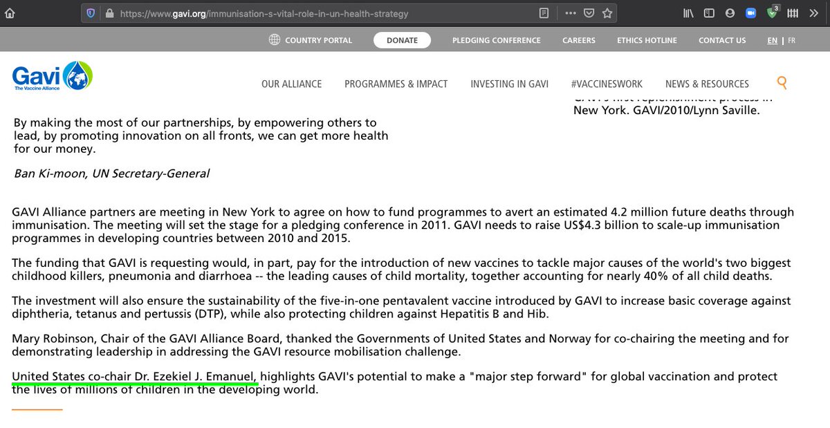 Lamont Panel (CT) = Ezekiel Emanual (death by 75 years old), co-Chair of GAVI - Gates Foundation’s Vaccine advocacy Group  https://www.gavi.org/immunisation-s-vital-role-in-un-health-strategy