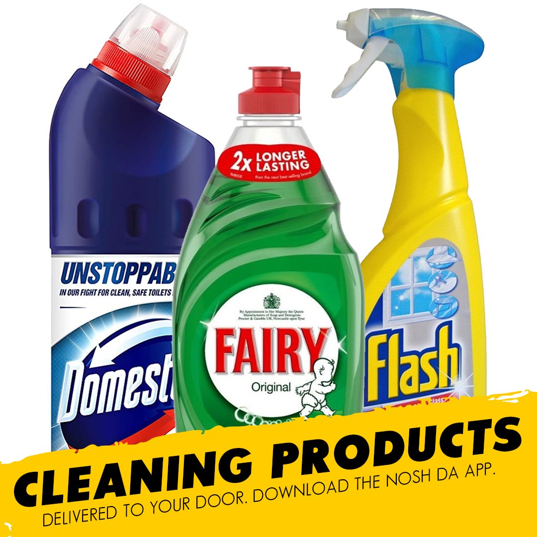 CroesoAber's tweet photo. Running low on cleaning products? Have them delivered straight to your door with the Nosh Da app. Just search 'Nosh Da Aber' in your app store. 🧼🧽🧴 https://t.co/IyGrjZKHxt