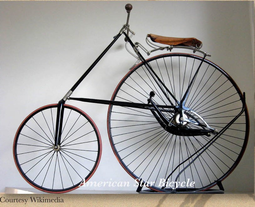 mounting a penny farthing