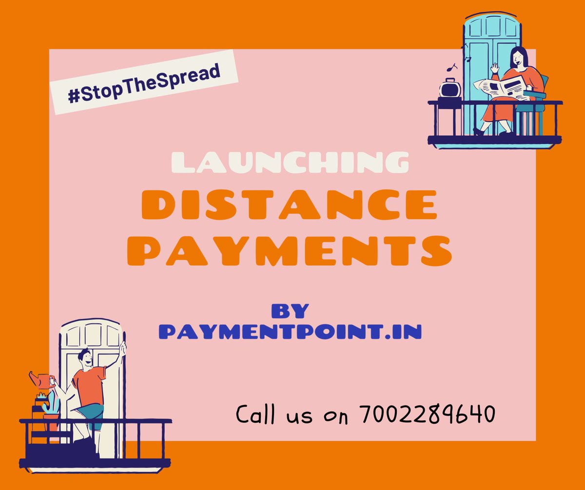 Launching Distance Payments - Reduce the use of cash during the lockdown.Help your customers to pay online. Sign up on  https://paymentpoint.in/login  and add your business.Collaboration with the biggest payment processing company of India - Billdesk to provide this service.