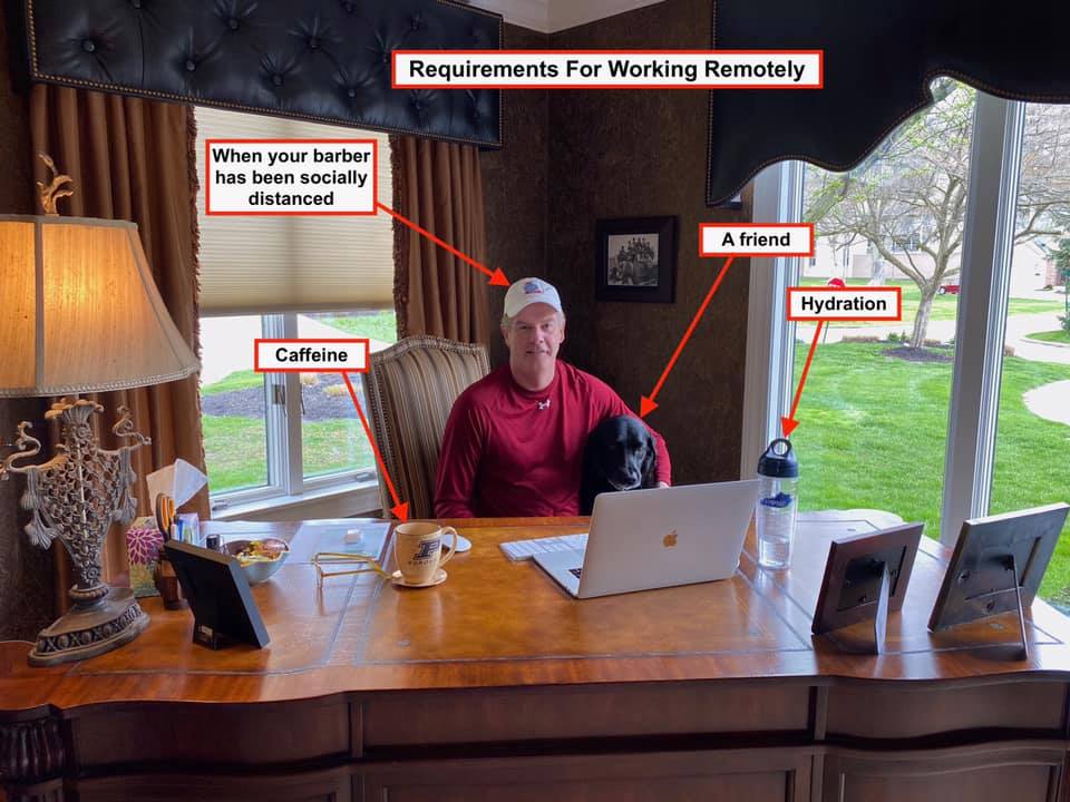 KeyBridge's tweet photo. Work from home rules from our fearless leader, Scott! #KeyBridgeStrong #WFH #WorkingRemote https://t.co/CDgXrGYDos