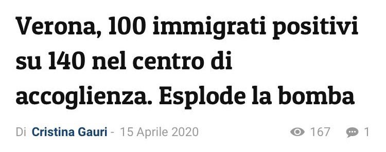 DSantanche's tweet photo. Oltre cento richiedenti asilo positivi al #Covid a #Verona. E la domanda è: perché bisogna sempre farsi male prima di agire in modo sensato? La quarantena per chi arrivava dalla Cina era “razzista”, il controllo e “chiusura” dei centri migranti anche. E ora? #coronavirus https://t.co/15yu0k0C3x