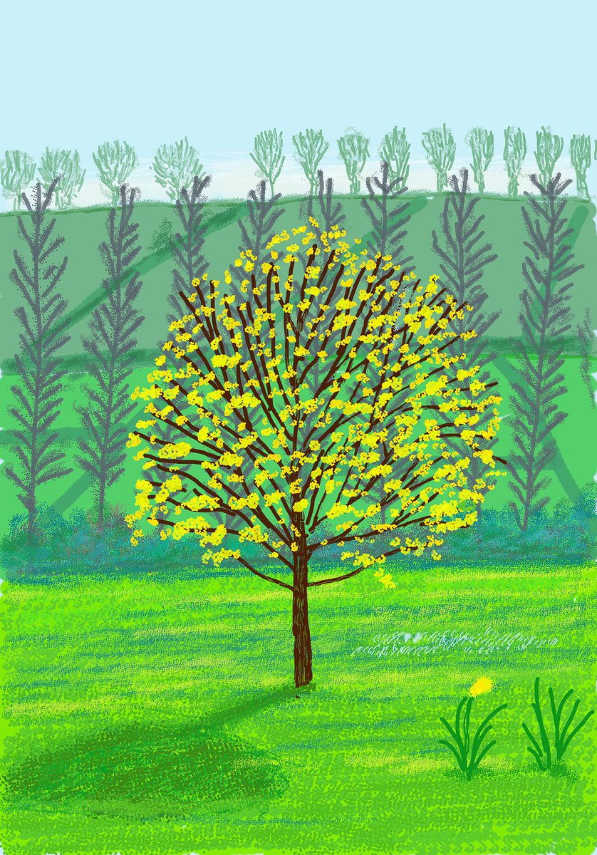 "Comme des idiots, nous avons perdu notre lien avec la nature..."

Le cadeau de David Hockney : cette oeuvre inédite, qui accompagne sa lettre d'intérieur adressée à Ruth Mackenzie, directrice artistique du Théâtre du Châtelet 🙏❤️

bit.ly/3adosGh #TchatExtra