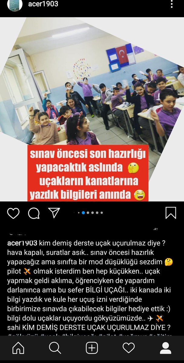 uzaktan eğitim başladığında; okullara kavuşmak üzere böyle UÇAK UÇURMA sözü vermiştik,  yinelemiş olalım :)  #okullaraçılınca bekliyoruz. kim demiş derste uçak uçurulmaz diye? 
<a href="/ziyaselcuk/">Ziya Selçuk</a> <a href="/ozdebirortaoku1/">Esenler Özdebir Ortaokulu</a>