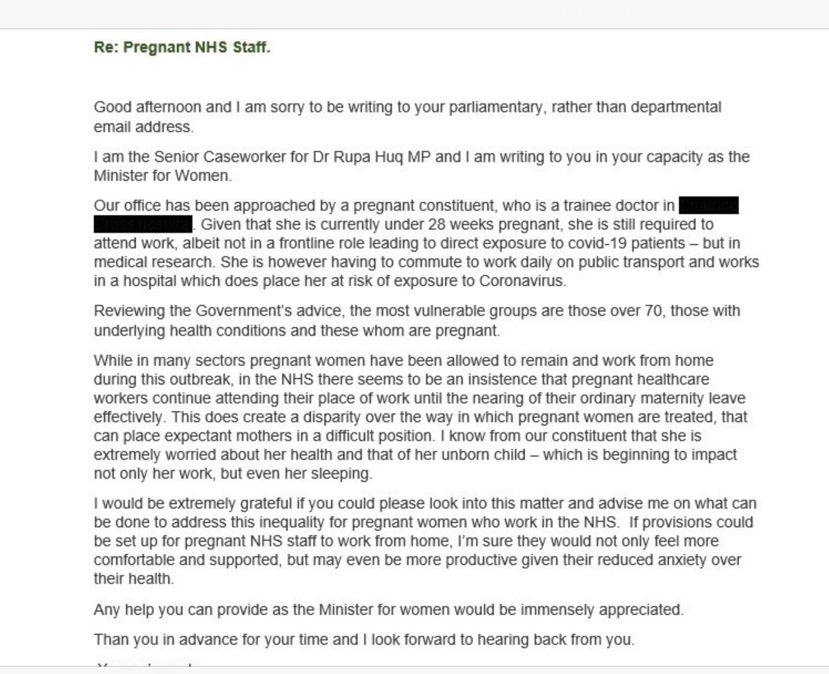 RupaHuq's tweet photo. Such sad news. A 28 year old pregnant NHS nurse has died, though baby saved by c-section.

My office wrote to government on 1st April asking that expectant mums in NHS are shielded/ considered as vulnerable. The email never even got a reply.

Shameful 

https://t.co/BvYSGYIgAo https://t.co/SlG3jVd4IY