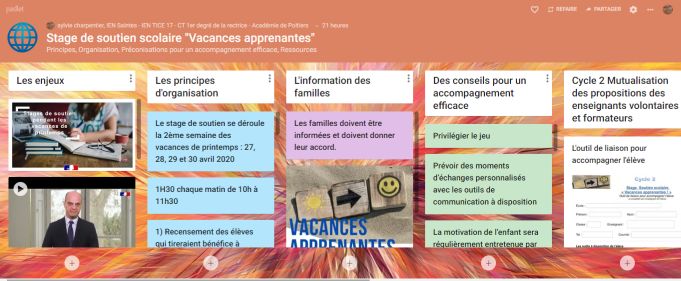 Talents1erDegre's tweet photo. #VacancesApprenantes @acpoitiers #organisation #outilsDeLiaison #conseils #pistes un outil à enrichir ! #mutualisons ! #accompagner faire progresser les élèves Temps #privilégiés #personnalisés #consolider le chemin des apprentissages hors de la classe ! 👍https://t.co/MYiPXlLB8b https://t.co/79zvC1sd91