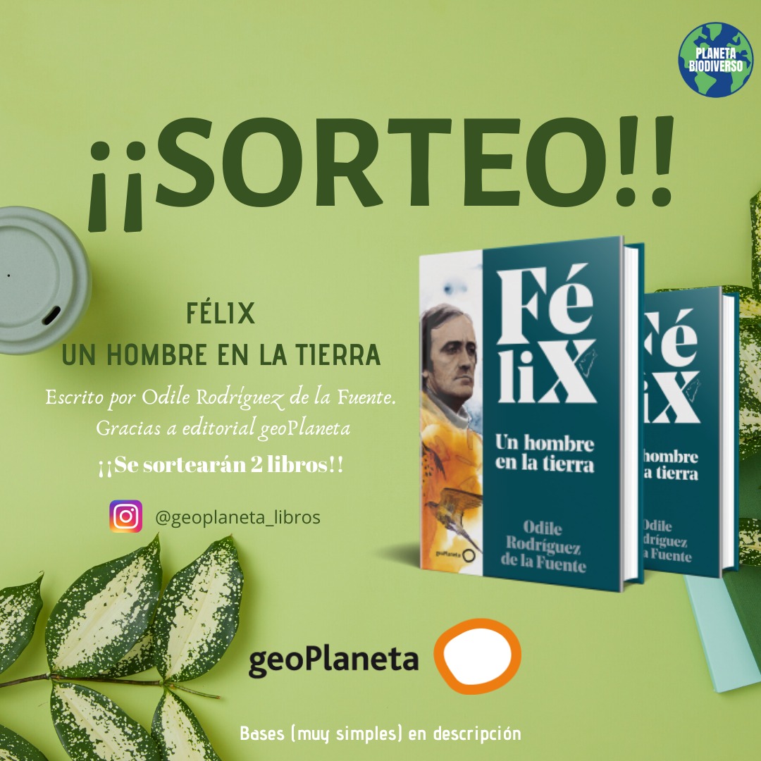 NUEVO SORTEO EN EL INSTAGRAM @planetabiodiverso!!!! : 

Sorteo de 2 ejemplares de "Félix. Un hombre en la Tierra" 
De la escritora <a href="/odilerf/">Odile Rgz de la Fte</a> y la editorial <a href="/geoplaneta/">geoplaneta</a> 
Bases del sorteo en Instagram pinchando este enlace: instagram.com/p/B_Ab7kbg0SO/… 
#YoMeQuedoEnCasa
