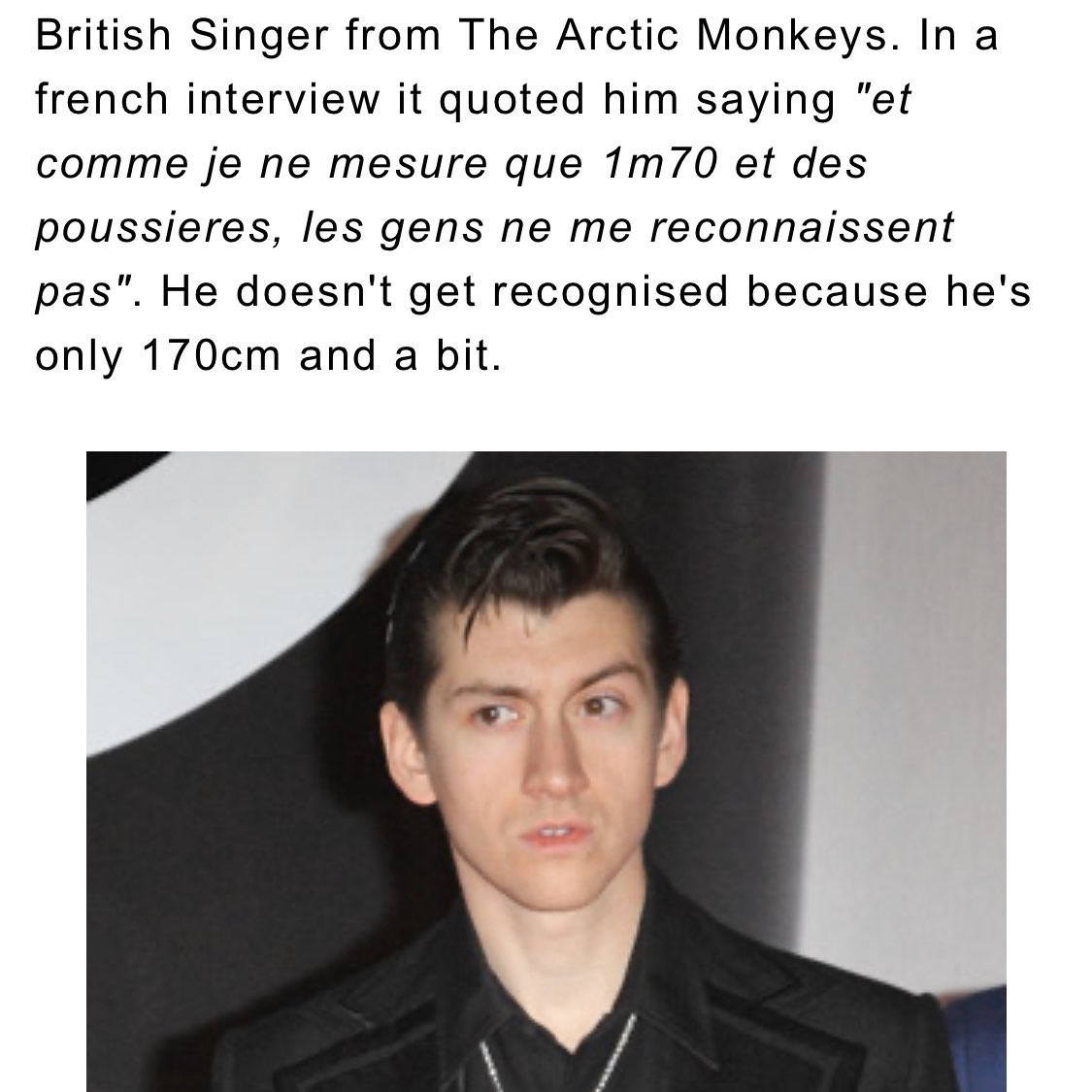 Alex Turner as Tom Cruise