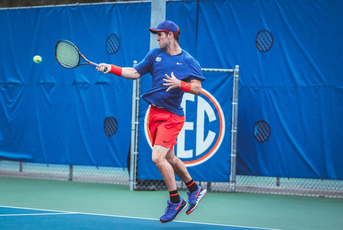 GatorsMTN's tweet photo. Take a 👀 into Will's first year with the Gators:

🔷 🔟-3⃣ doubles | 2⃣-0⃣ singles
🔶 Ranked as high as #24 in the nation in doubles alongside Johannes Ingildsen
🔷 Earned top-10 victory in first career doubles match
🔶 Clinched UF's win over Mercer (3/1) 

#GatorWayBestWay 🐊🎾 https://t.co/hRnWcq2rWM