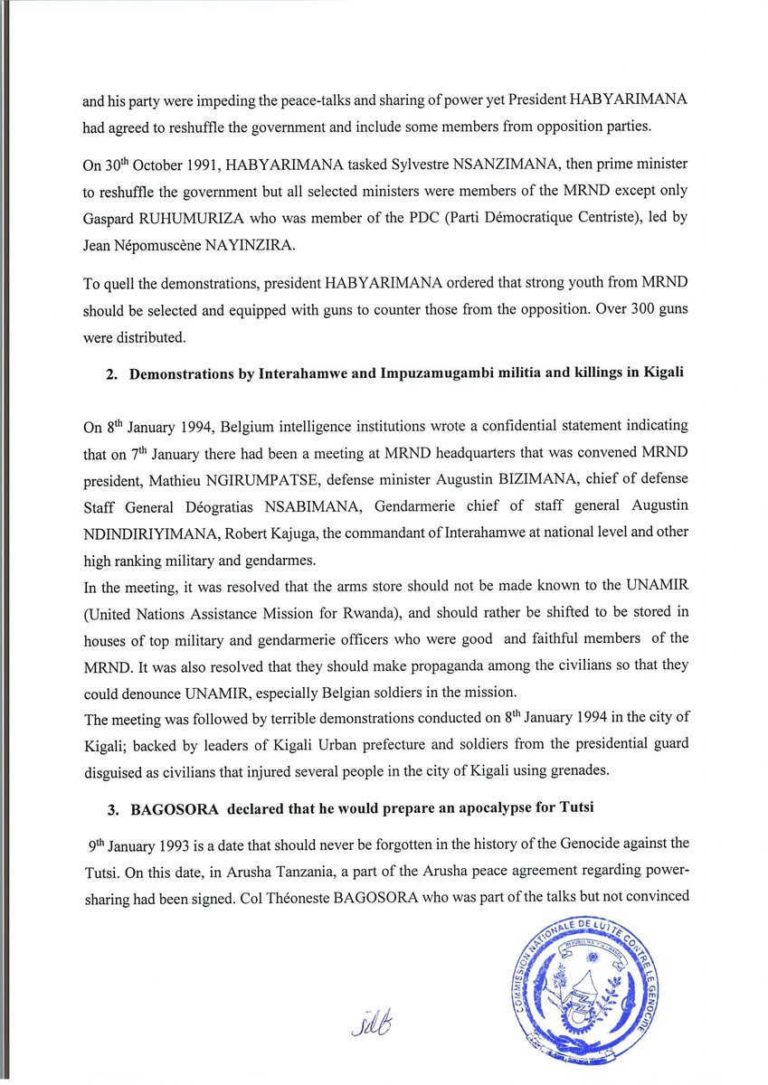 Some key activities that marked the date of 6-12th Jan 1990-1994 in preparation of the  #GenocideAgainstTutsi - 30th Oct 1991- 8th Jan 1992- 9th Jan 1993 later creation of AMASASU in FAR- 8th Jan 1994- 12th Jan 1994 #Kwibuka26  #Rwot