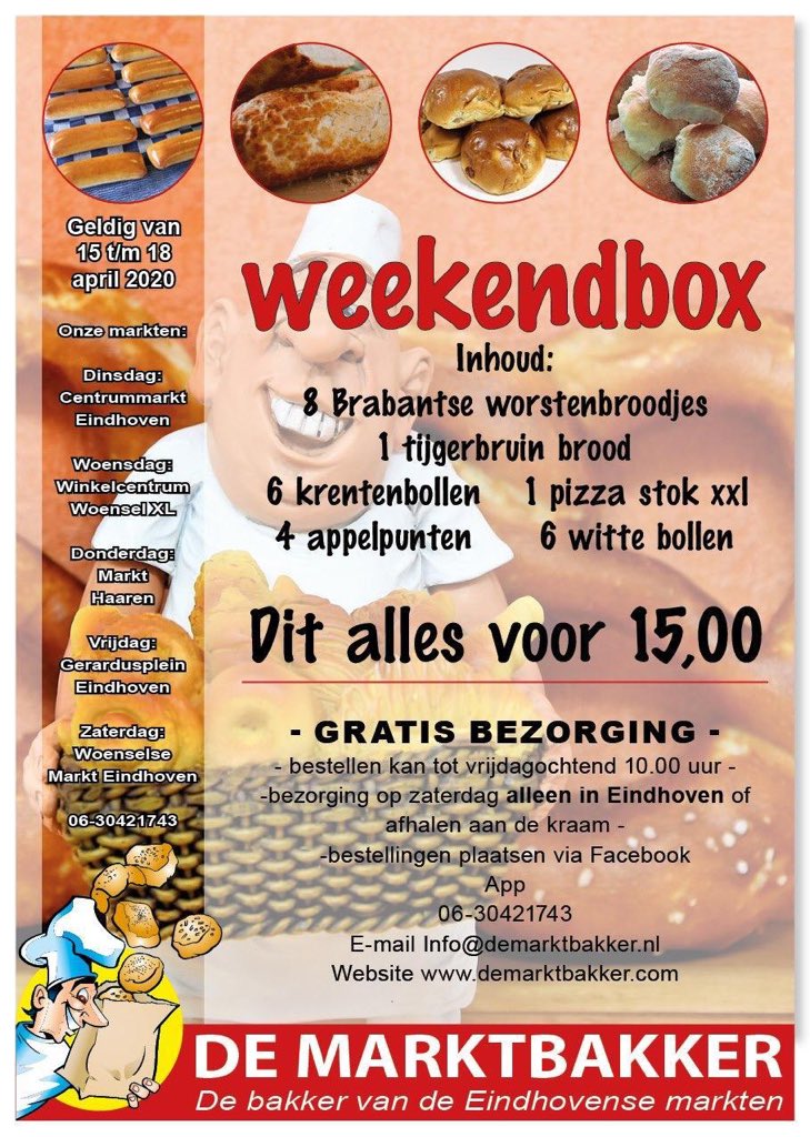 De #weekendbox vanaf vandaag te bestellen.