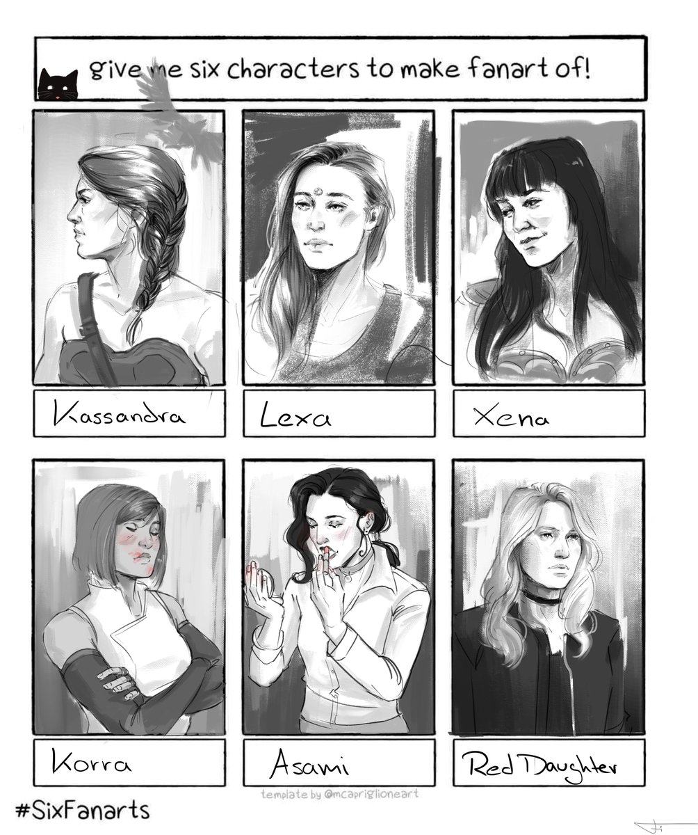 Sango_Blep's tweet photo. oop 
#sixfanartchallenge #kassandra #Lexa #Xena #Korrasami #RedDaughter https://t.co/2gsaKYRqco