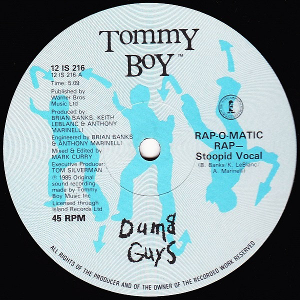 Marinelli and Banks also made up 2/3 of The Dumb Guys who released this slice of electro-funk on  @TommyBoyRecords in 84 