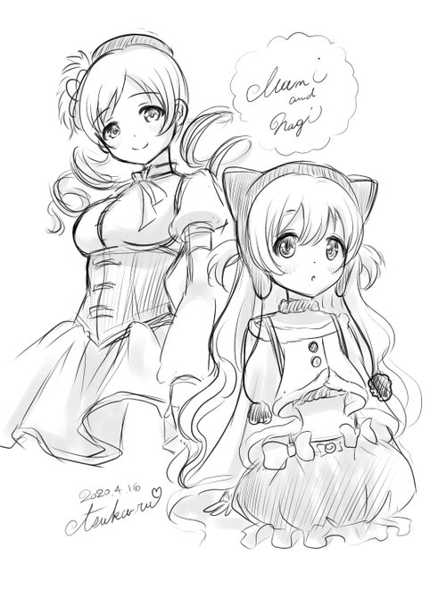 #マギレコ #マギアレコード
何か描きたいんだけど何描くか決まらなかったので、まみなぎラクガキ 
