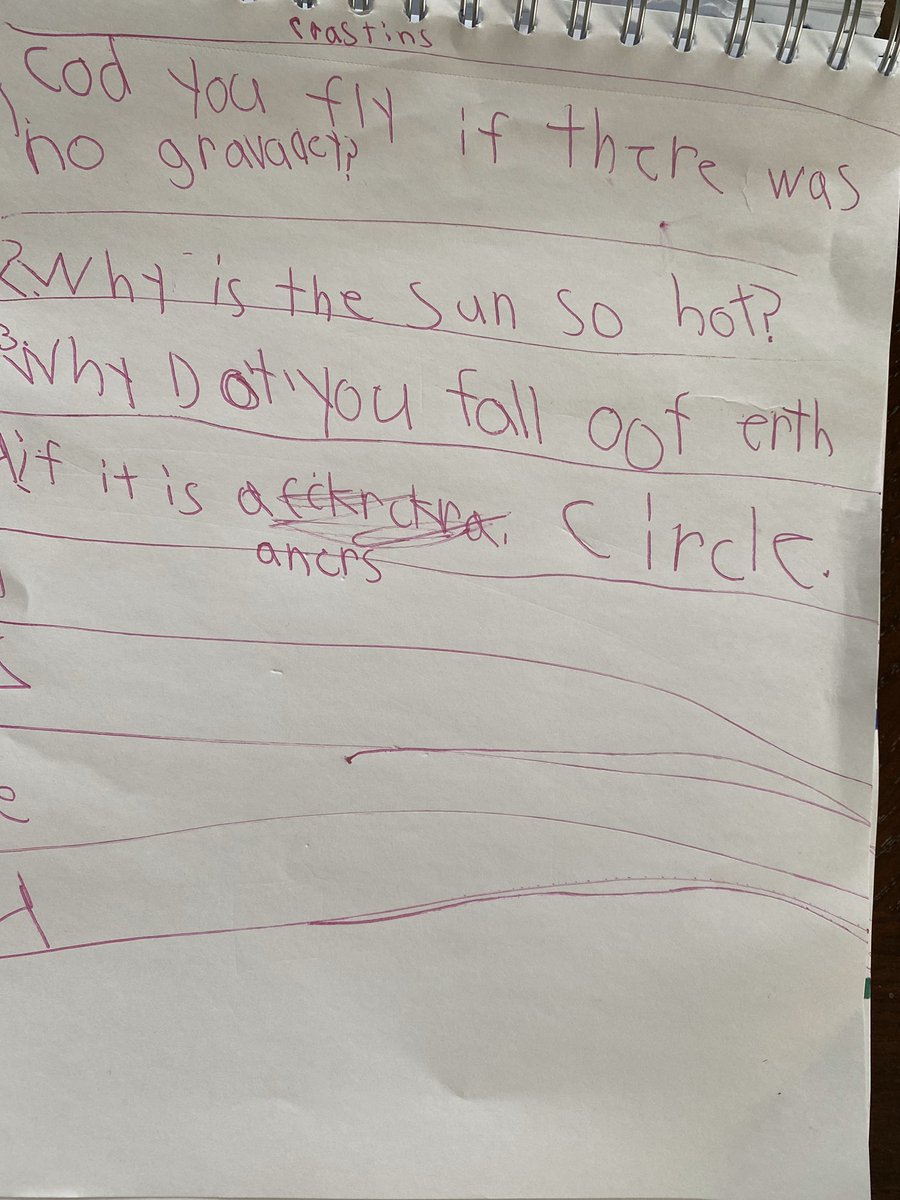 The girls were wondering...How are comets formed? When was the Mona Lisa made? Why are Palm Trees only in tropical places? When will all the trees in the rainforest be cut down? Could you fly if there was no gravity?   If the earth is a circle why don’t you fall off? ...