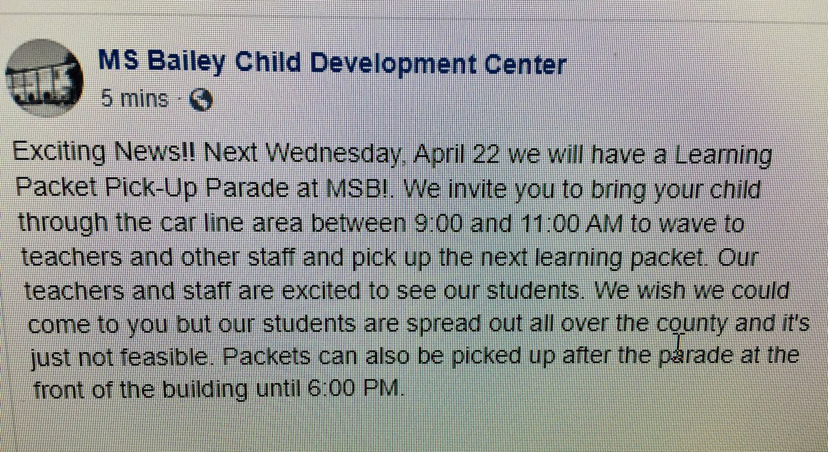 MS Bailey Child Development Center tweet media