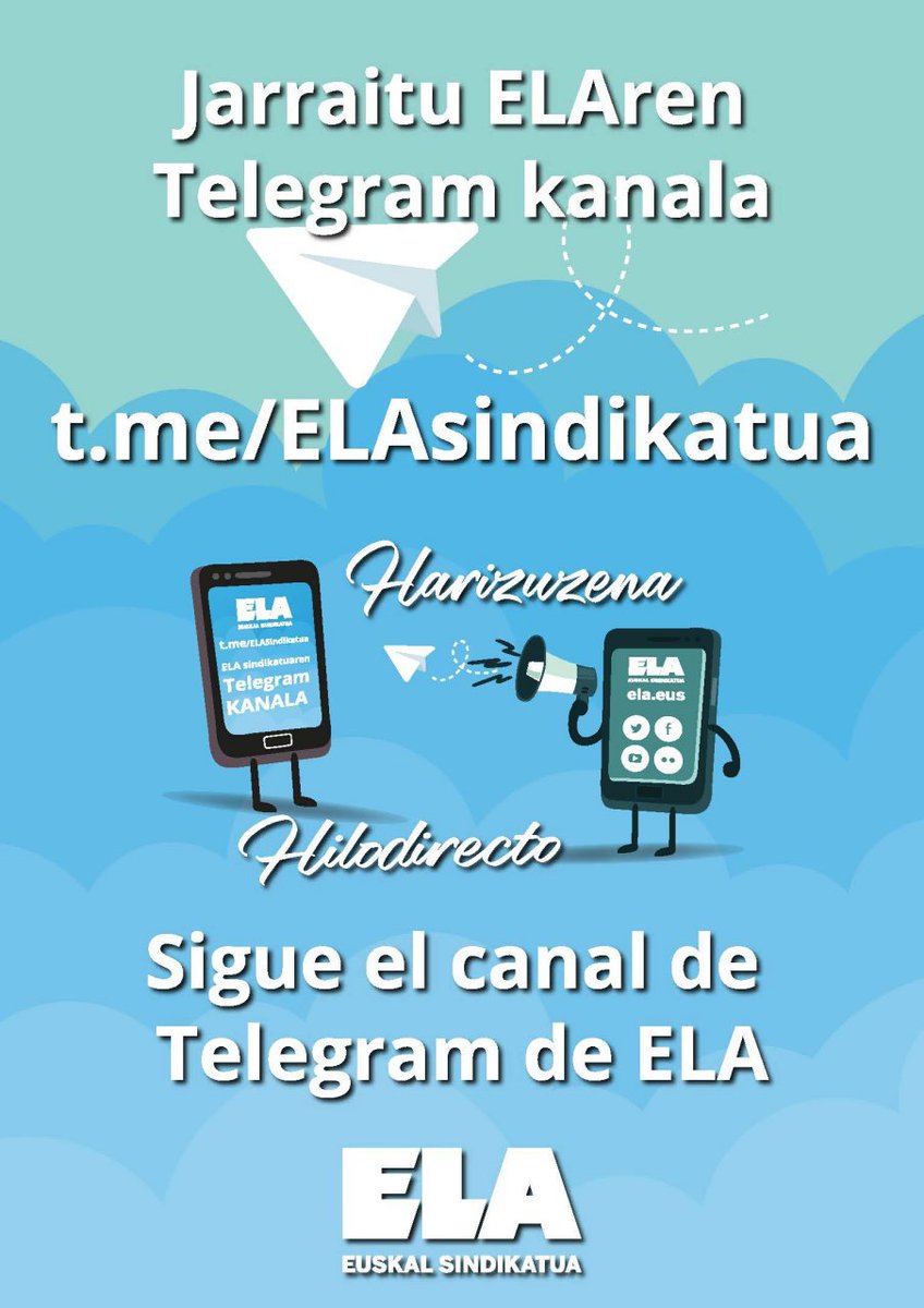 KepaSesma's tweet photo. Los medios no nos dan mucha bola a los de @ELAsindikatua, por eso el sindicato ha puesto un #HiloDirecto #HariZuzena
Te interesa?, agregate al grupo de Telegram https://t.co/ekDWqgf7V8
