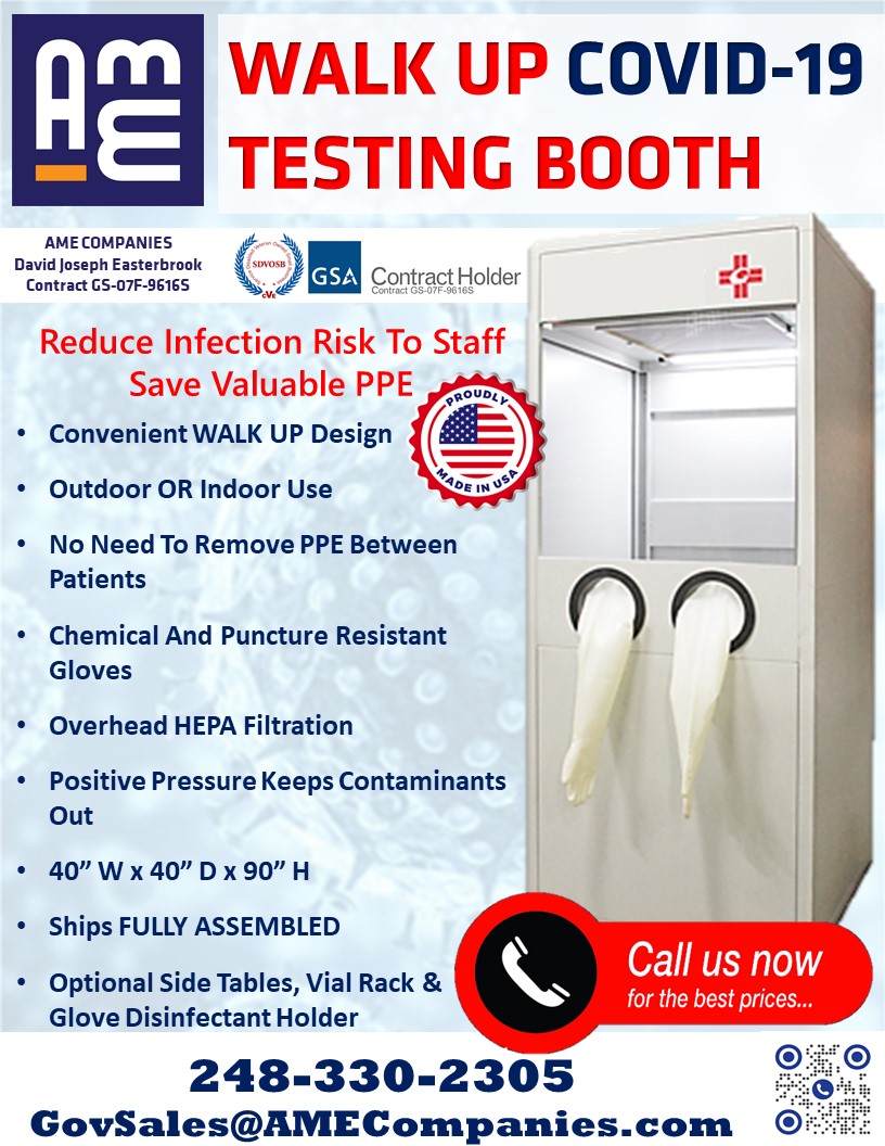 AMEVertical's tweet photo. @MCpublicsafety @mccc @WhitpainTwp @PANationalGuard @PEMAHQ @MontcoHealthPA We'd love to help you with the first GSA approved no-contact testing booths! https://t.co/j2pLkfz3xb