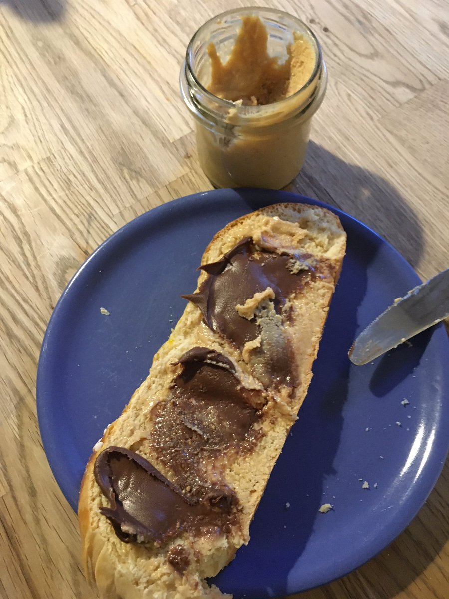 superneigh's tweet photo. Homemade Brioche with homemade peanut butter and chocolate #bestDaughter https://t.co/u0XYGQcZDX