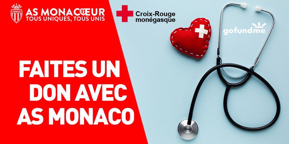 Comme nous, vous pouvez aussi contribuer à la lutte contre le covid-19 en soutenant la Croix-Rouge monégasque 🏥 gofundme.com/f/asmonaco/ <a href="/AS_Monaco/">AS Monaco 🇲🇨</a>