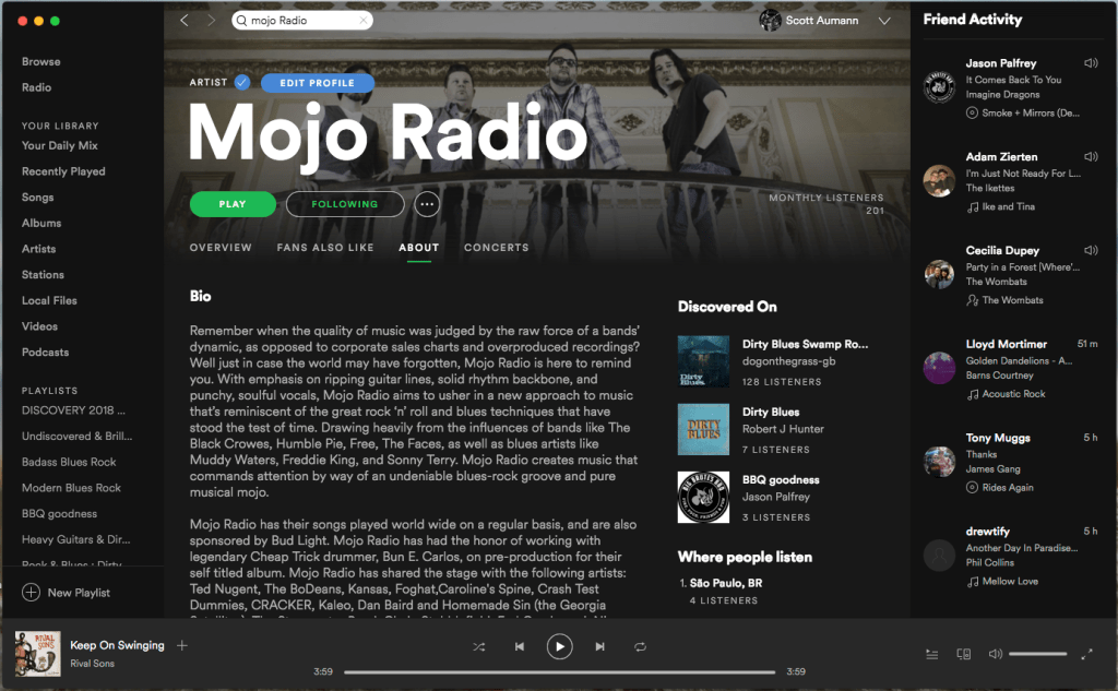 LegitMusician's tweet photo. If you have some down time right now then check out this post about getting your Spotify game up to speed. #Spotify #playlist #merchbar #songkick #submithub #indiemono #CDBaby #hypebot #MojoRadio #stream https://t.co/HWD1sPHEMe https://t.co/jlu6nYUIJZ