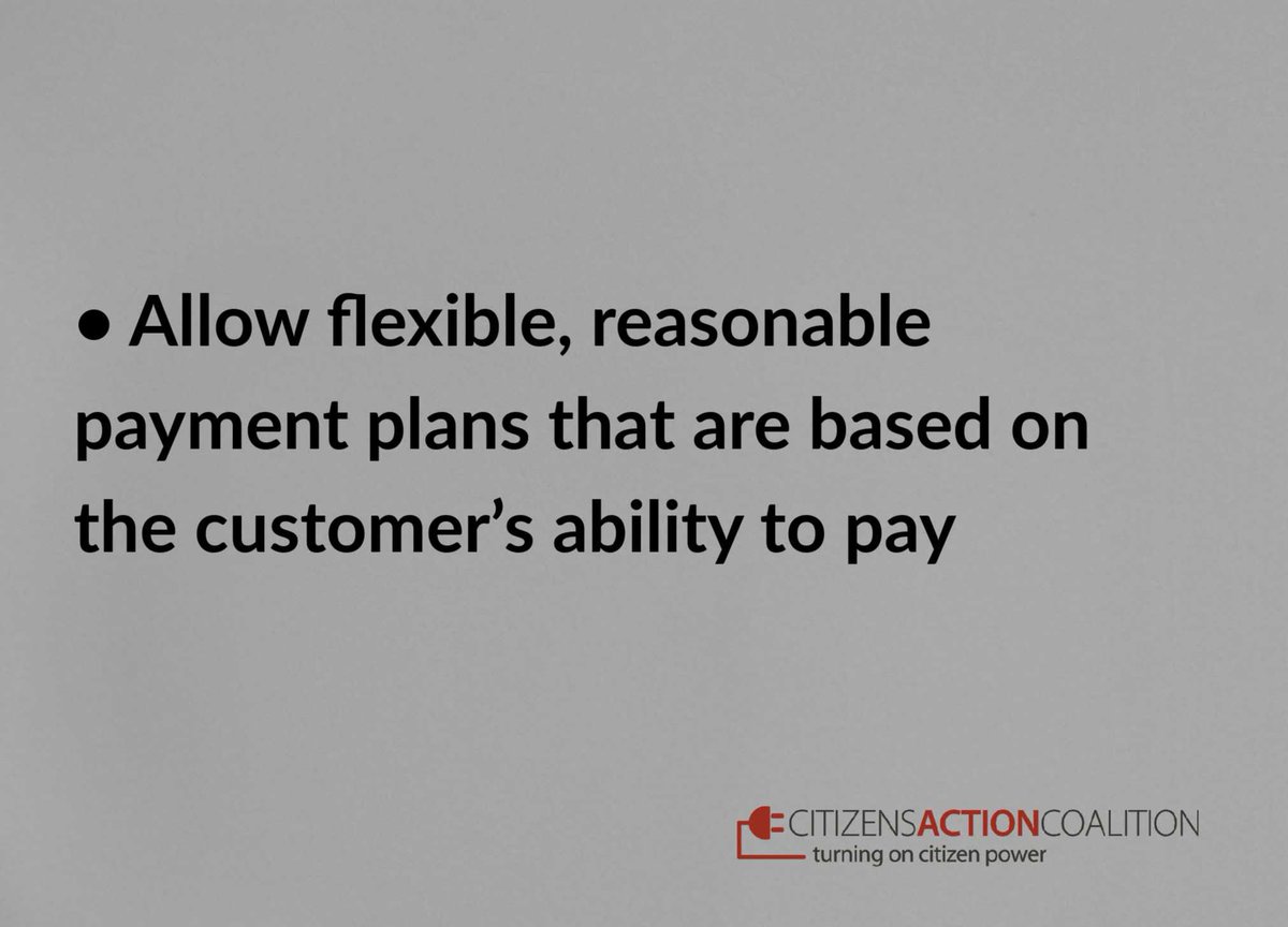 Our second recommendation  #COVID19: Allow flexible, reasonable payment plans that are based on the customer's ability to pay.  #EnergyTwitter  #INGov  #INLegis
