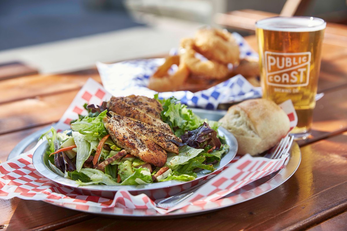 We're bringing the food and brews to you! Order your Public Coast favorites online through GoTab from 12-2pm for lunch, or 5-7pm for dinner, with beer delivery available from 2-5pm. Available for takeout or delivery: bit.ly/3a1NAQ4.