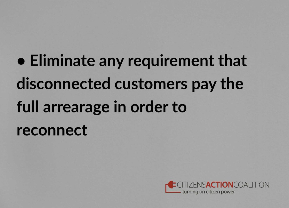 Our fourth recommendation  #COVID19: Eliminate any requirement that disconnected customers pay the full arrearage in order to reconnect.  #EnergyTwitter  #INGov  #INLegis