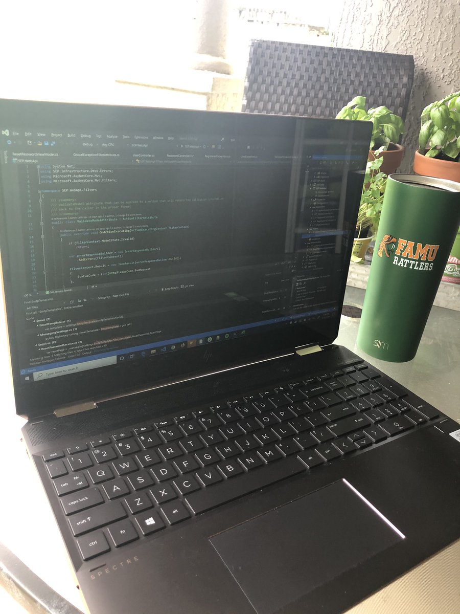 AgileCodeLab's tweet photo. Beautiful day to #Program 
#SoftwareEngineer #Covid19 #Backyard-programming #RattlerNation https://t.co/enMvEVcrR1