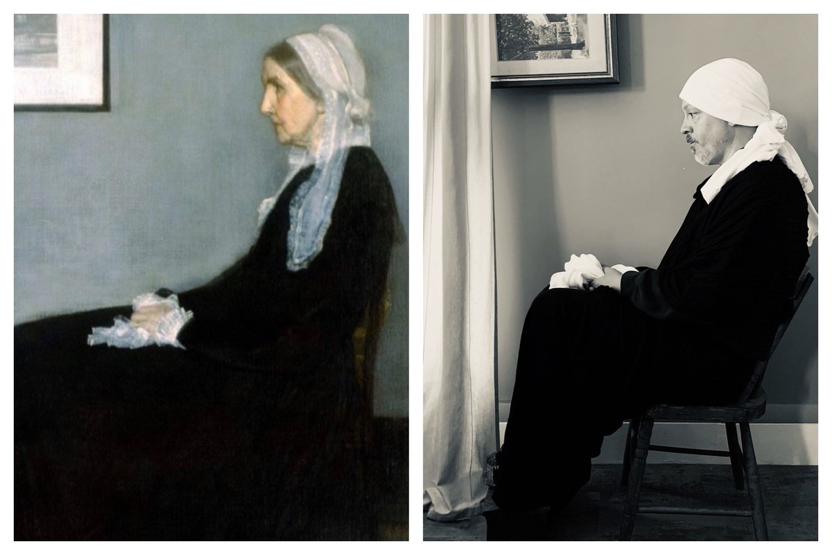 Brown515's tweet photo. Whistler’s Mother #GettyMuseumChallenge https://t.co/5Sm94lDWUt
