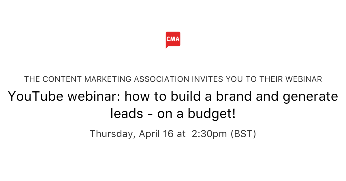the_cma's tweet photo. As the reach on #YouTube is ever growing as people work from home, @justindeaville from digital marketing agency @Receptionalltd is on hand to help you with all aspects of advertising on the video platform. 

Register for the free webinar at https://t.co/XG1N5Tj2Hj https://t.co/C9UuNw1v8L