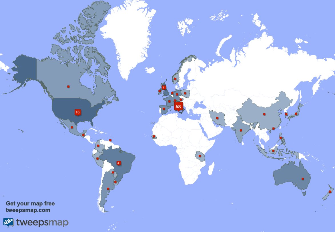 I have 1 new followers from France 🇫🇷, and more last week. See tweepsmap.com/!artvcaniff