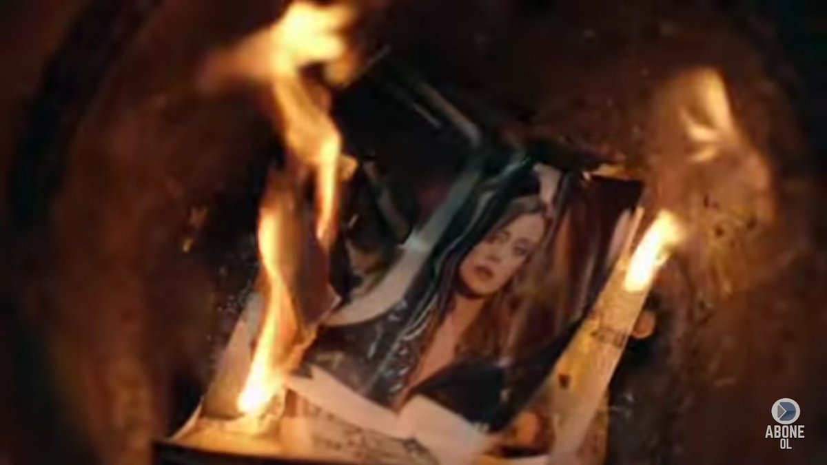 After he got rid of youjal and azar,yamac killed temsah(He thought so),only one person was left,efsun,before he goes To kill her,he first contemplated Her picture,took it out from the board,set on the chair, kept on gazing at efsun picture,then burned it  #EfYam  #cukur +++