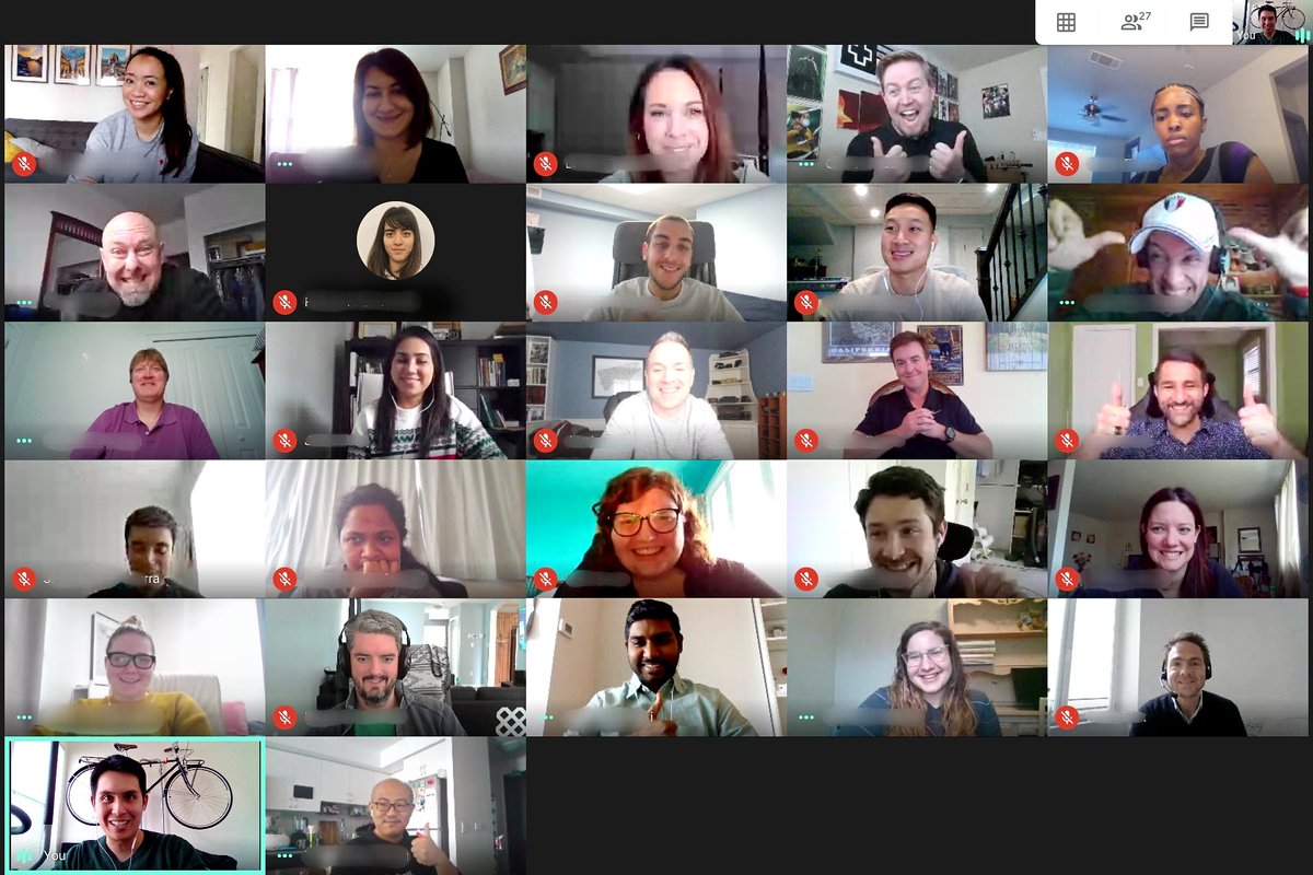 InsideGeotab's tweet photo. Welcome to our newest #Geotabbers! 🎉 While we couldn't meet in person, it's been great getting to know each other virtually. We do all our meetings with video to help us feel connected.💻#GeotabLife #GeotabGOesRemote https://t.co/PMKGAZhw01