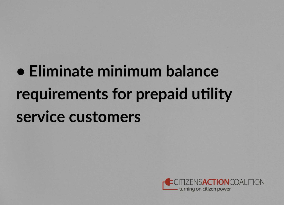 Our seventh recommendation  #COVID19: Eliminate minimum balance requirements for prepaid  #utility service customers.  #EnergyTwitter  #INGov  #INLegis