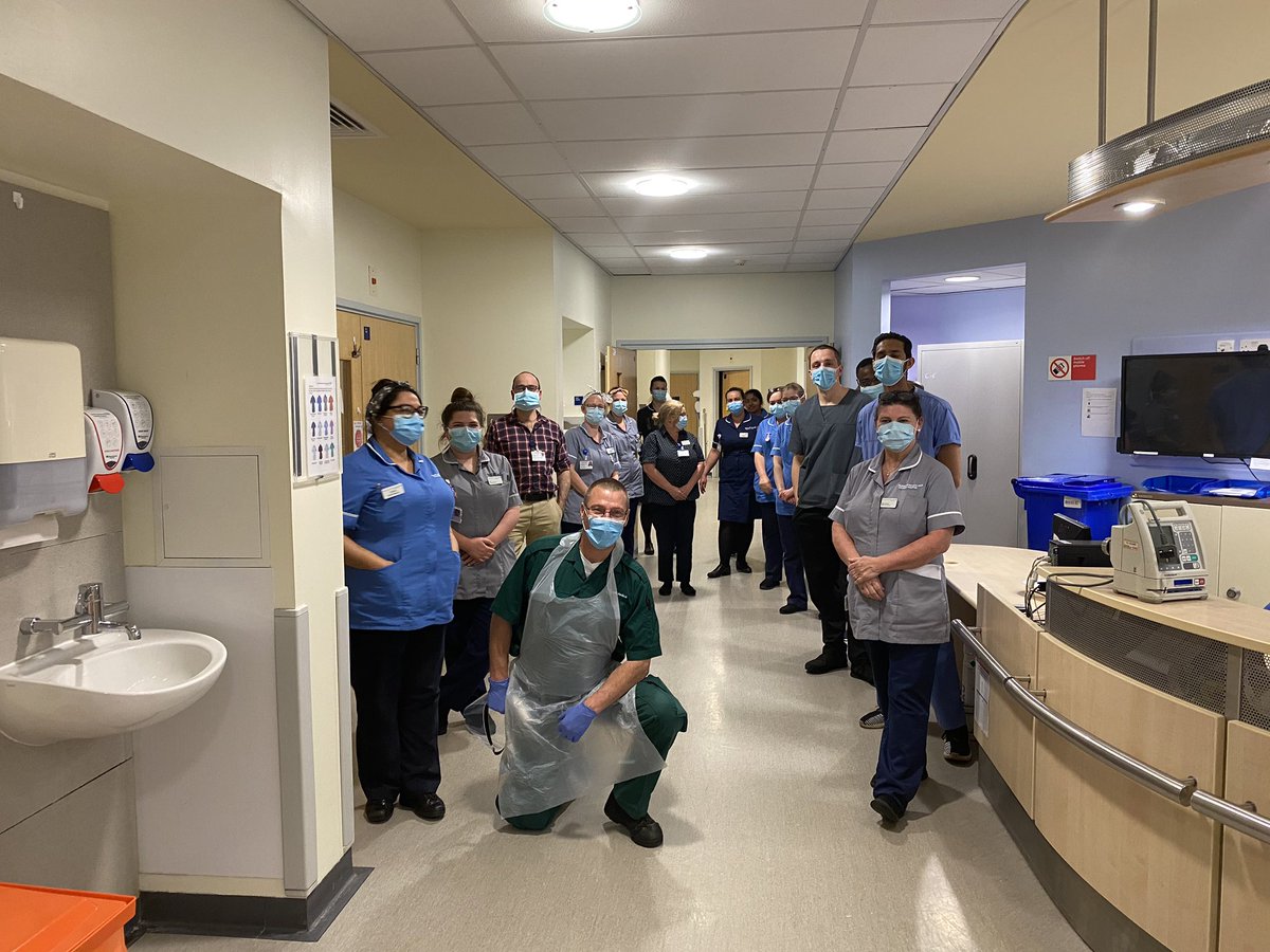 The wonderful Brundall Ward team have cared for 30+ confirmed covid19 patients every day for over a month and today the whole team were upbeat, enthusiastic and positive. Thank you all for your huge contribution. <a href="/NHSHeros/">NHSHeroes</a> <a href="/NNUH/">Norfolk and Norwich University Hospitals</a> #coronavirus #AllInThisTogether 👏