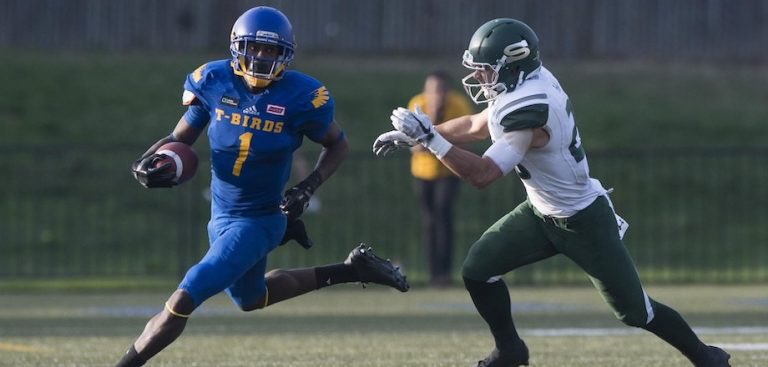3DownNation's tweet photo. Former #UBC receiver Trivel Pinto (@Tha_RisingStar) runs 40-yard time in 4.47 during virtual pro day https://t.co/fSZBEWFQwt #CFL #NFL https://t.co/PzwdpsjPMA