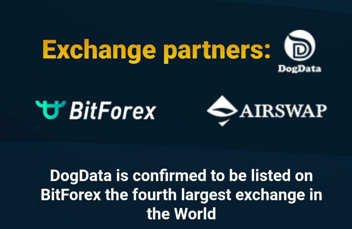 erfanmaulida's tweet image. Airdrop #DogData - Get $500 in ETHBN Tokens

IEO ON BITFOREX ON 28TH OF APRIL🤩

Step-by-step guide:
1. Chat with t.me/DogDataICObot?…
2. Complete the easy tasks in the Bot
3. Submit your ETH and other details to the Bot

@cctip_io Airdrop 0.0001 ETH 100