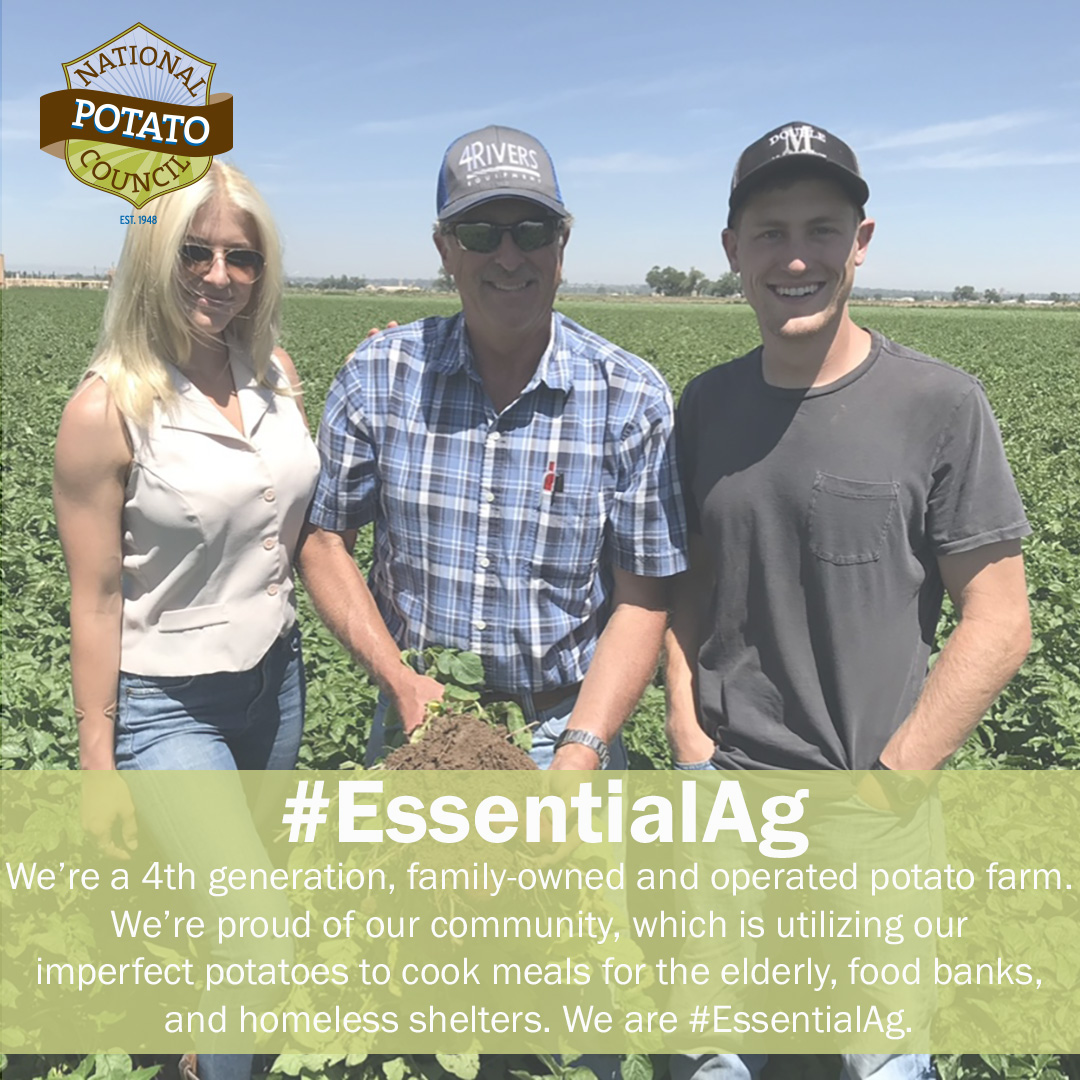 ThisSpudsForYou's tweet photo. Via @StrohauerFarms: "We are a 4th generation, family-owned and operated potato farm based in No.Colorado & proud of our local community which is utilizing our imperfect potatoes to cook meals for the elderly, food banks and homeless shelters. We are #EssentialAg." @CPAC2 https://t.co/QpOrVooejz