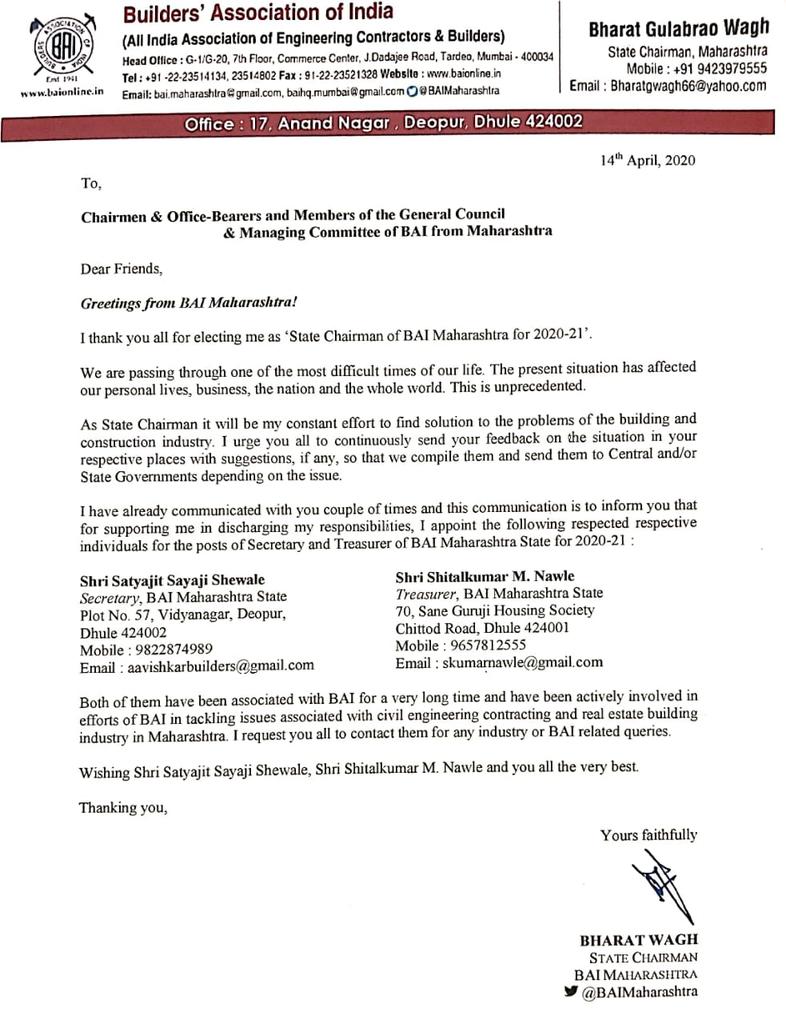 Builders' Association of India, Maharashtra State tweet media