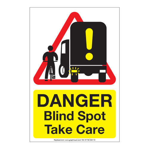Graphics_UK's tweet image. BLIND SPOT TAKE CARE DANGER WARNING SIGN
This sticker is printed onto high quality white gloss vinyl. Suitable for external use - on your lorry, van, HGV or trailer. 
Size: 200 x 300mm / 8" x 12" and includes FREE POSTAGE!
graphicsuk.com/product-page/b…