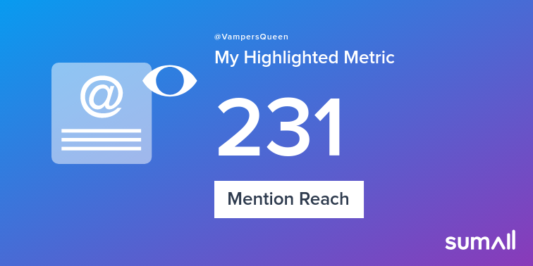 VampersQueen's tweet photo. My week on Twitter 🎉: 4 Mentions, 231 Mention Reach. See yours with https://t.co/Dg8amx3EPG https://t.co/36lF8jsVRo