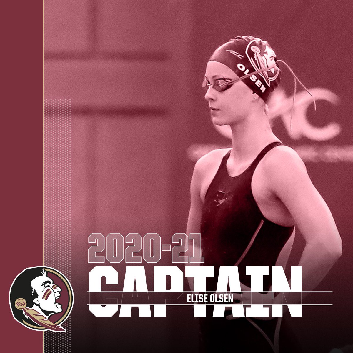 FSU_Swimming's tweet photo. .@eliseolsen97 will remain a team captain for next year!  She will be joined by @ninakucheran &amp; @remoynihan #Noles https://t.co/gKj6kbQ83n