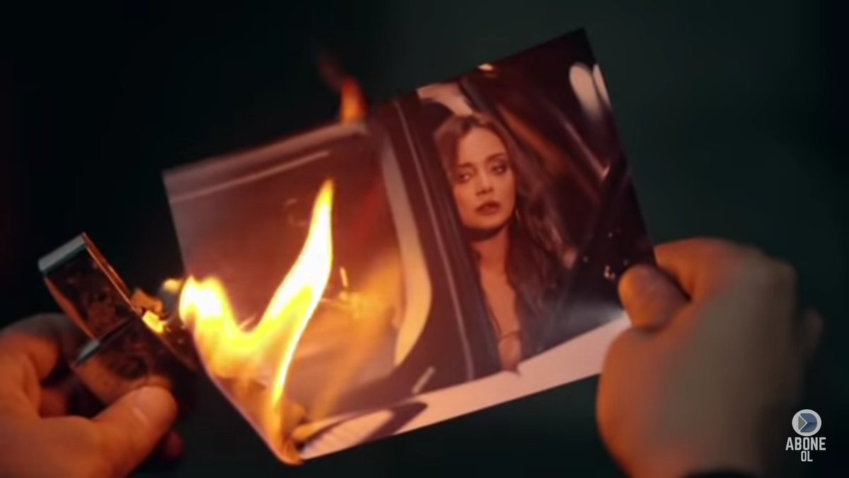 Fire and gun,two symbols of passionate love,first yamac burned efsun picture then he went To kill her,fire represents passion,while gun and death represent an intense and deep love that kills the person from inside and hurts the soul,they represent unfinite love ++ #cukur  #efyam