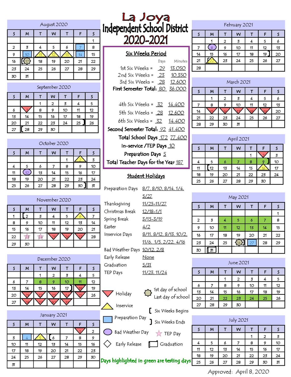 La Joya Isd Calendar 2021 Calendar 2021