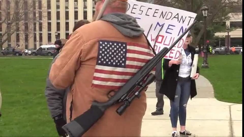 Incase nobody on my Twitter is aware, in my Hometown of Lansing, Michigan, there was A PROTEST, at the capital building because they weren’t happy with the stay at home orders, of course all of them were Trump supporters and just hate our governor in general, here’s some pics.