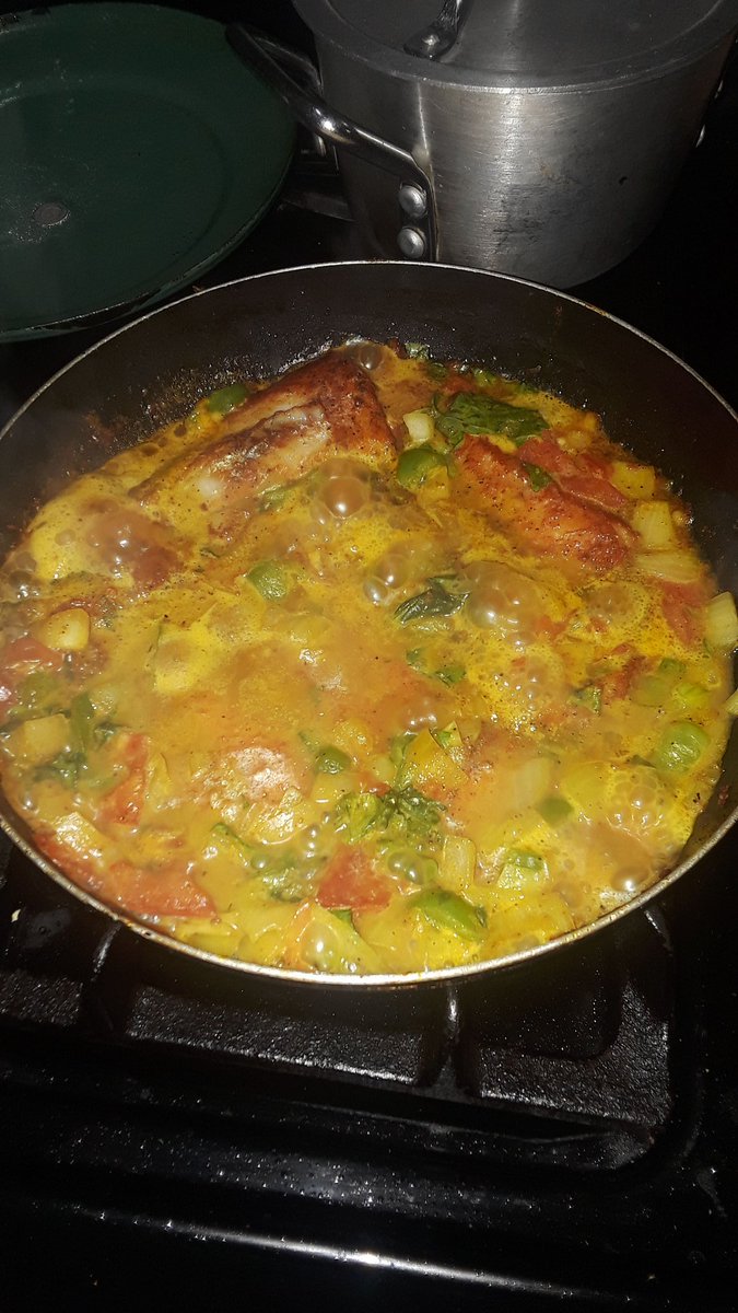 ForeverBoy_Nick's tweet photo. wasn't feeling to cook at all tonight but seeing the final product made it worth it ^.^ #curryfish https://t.co/W6Aq2l30TO