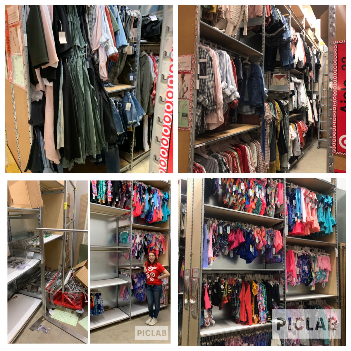 Lisa_k2016's tweet photo. Our style backroom was getting a little out of hand. Our Style TL Melissa and VML Gabby came up with a plan, purged everything, re-profiled, then backstocked by brand, style, and size! Still more work to be done but I’m so proud of them! https://t.co/g8c1tASy29