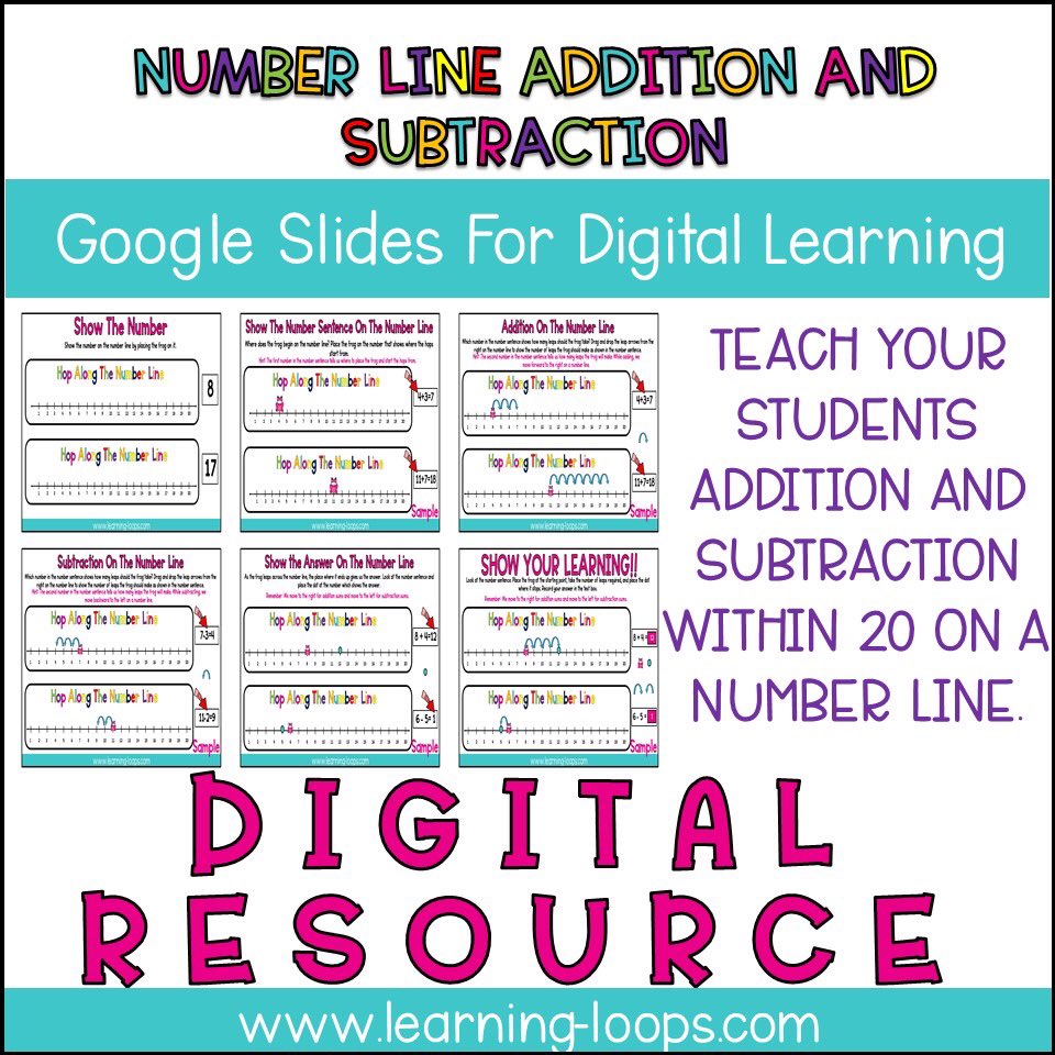 learning_loops's tweet image. Finally!! I had been working on this product for so long and now it’s ready and up in my TpT store. If you are teaching your kiddos how to add and subtract using number lines, then this is the perfect digital resource and it’s 50% off till tomorrow!! Go check out my TpT store!
