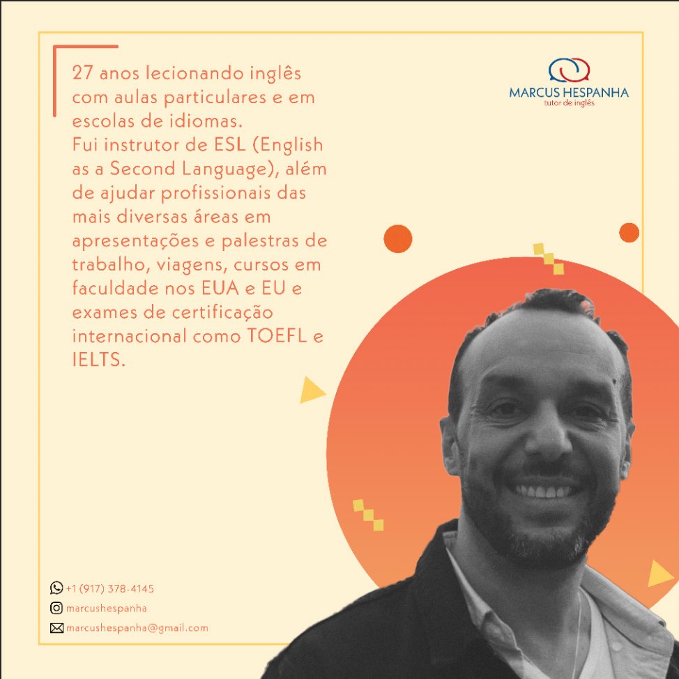 MarcusHespanha's tweet image. Venha fazer uma aula experimental!
Para maiores informações mande uma DM.
#englishclassesonline #aulasdeingles #inglesonline #estudo #ingles #professor #professordeingles #auladeingles #inglesfluente #aulaparticular #ficaemcasa #stayhomestaysafe